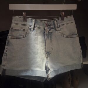 Express Shortie High Rise Light Blue Denim Women's Shorts Size 4